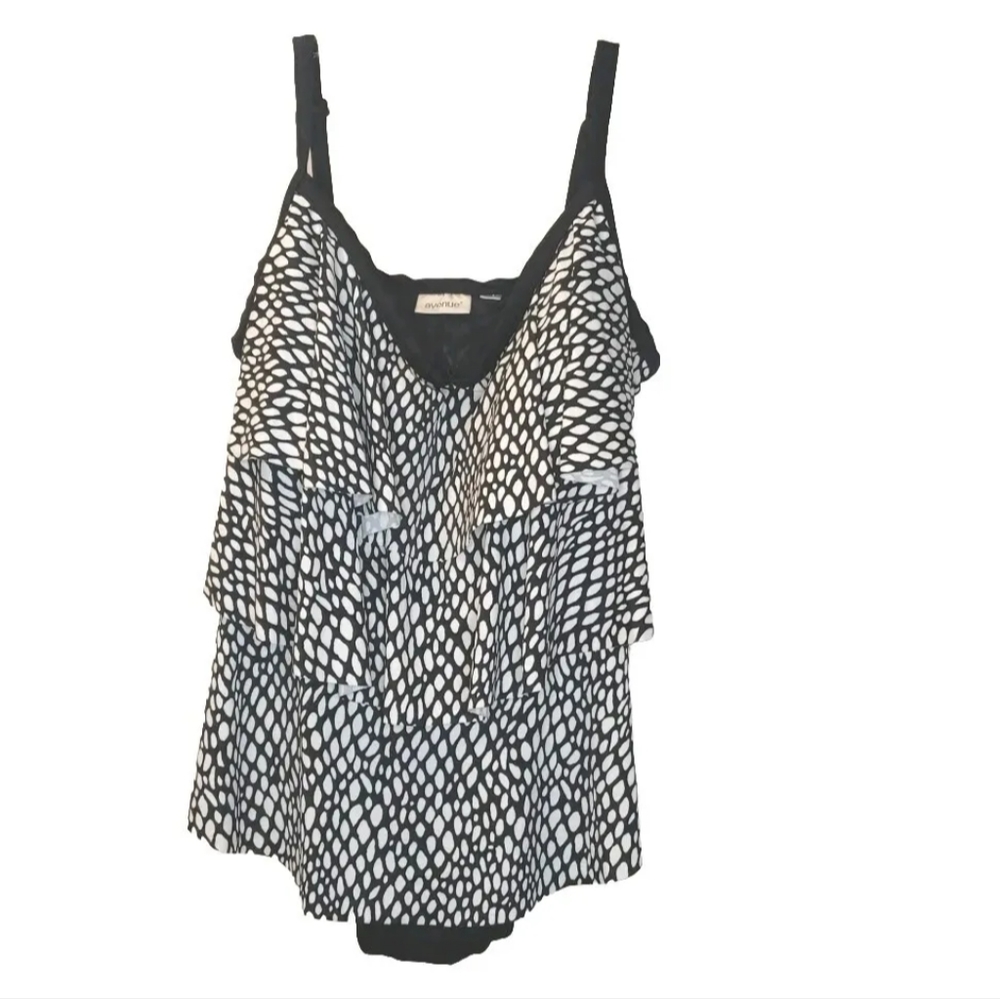 Avenue Swimsuit Ruffle One Piece Animal Print Wireless Woman Plus 4X 26W